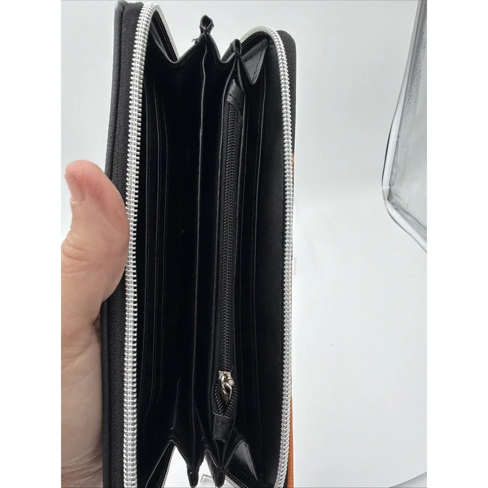 Naruto Shippuden Wallet Orange Black Anime Rectangle‎ Zip Up - NEW